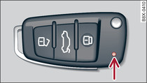 Remote control key: LED